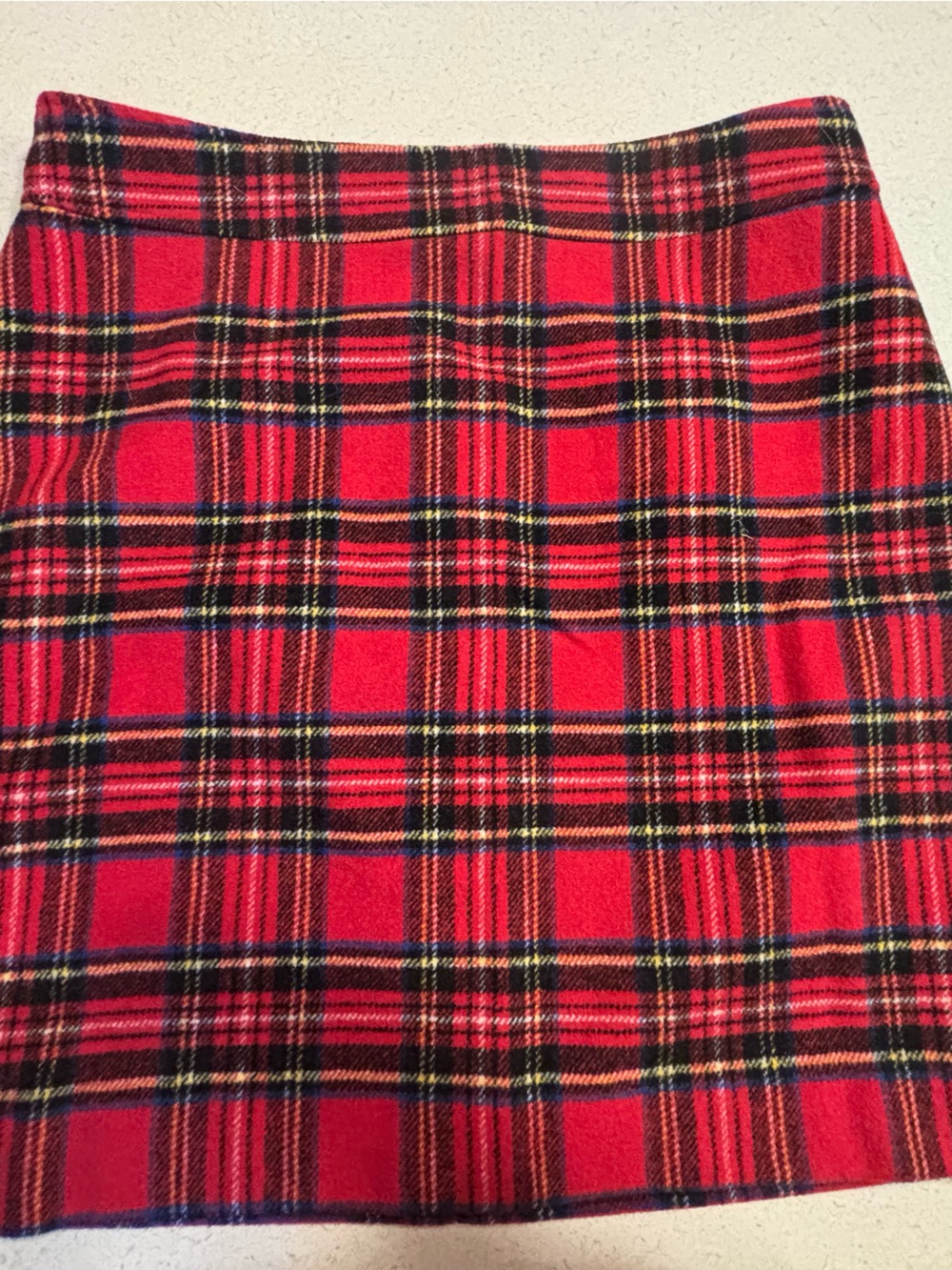 J Crew wool Red Plaid Mini Skirt - Classic Tartan Style